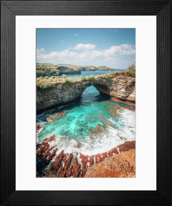Framed Print : Nusa Penida, Broken Beach rock arch. Bali, Indonesia Framed Print : Nusa Penida, Broken Beach rock arch. Bali, Indonesia