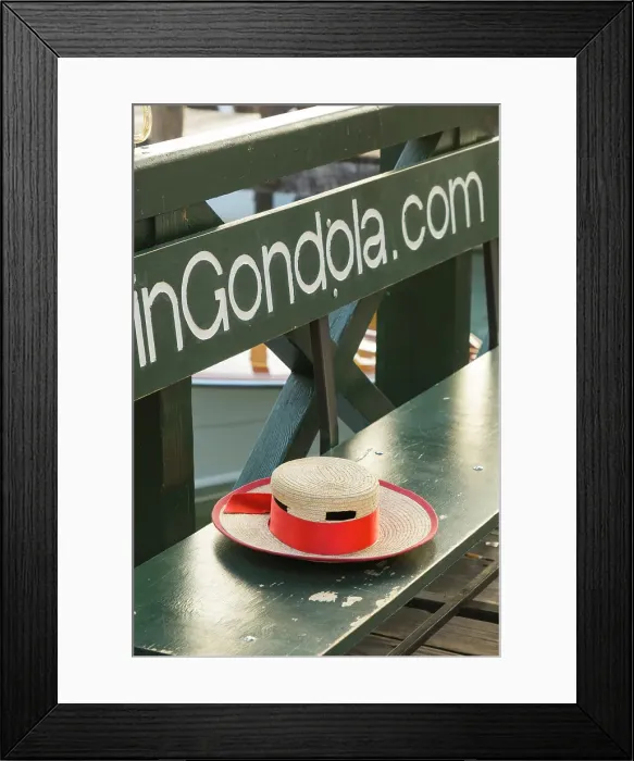 Framed Print : Gondola's hat, Venice, Veneto, Italy Framed Print : Gondola's hat, Venice, Veneto, Italy