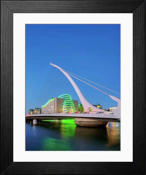 Framed Print : Samuel Beckett Bridge and The Convention Centre at dusk, Dublin, Ireland Framed Print : Samuel Beckett Bridge and The Convention Centre at dusk, Dublin, Ireland