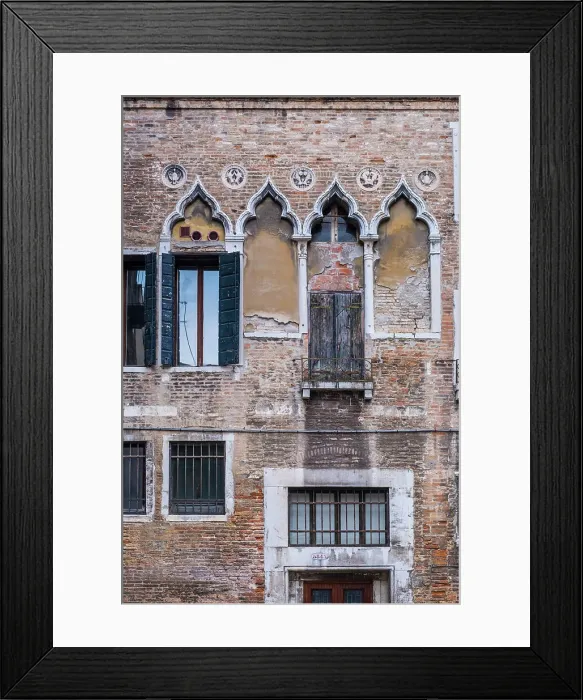 Framed Print : Facade of typical building in the Castello area of Venice, Veneto, Italy Framed Print : Facade of typical building in the Castello area of Venice, Veneto, Italy