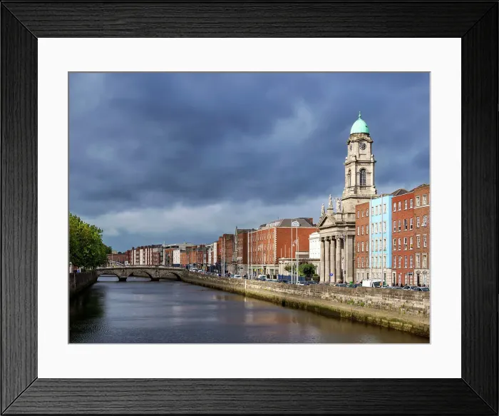 Framed Print : View over River Liffey towards Saint Paul's Church, Dublin, Ireland Framed Print : View over River Liffey towards Saint Paul's Church, Dublin, Ireland