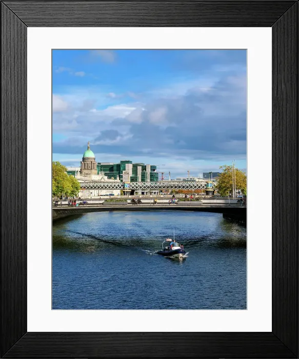 Framed Print : View over River Liffey towards The Custom House, Dublin, Ireland Framed Print : View over River Liffey towards The Custom House, Dublin, Ireland