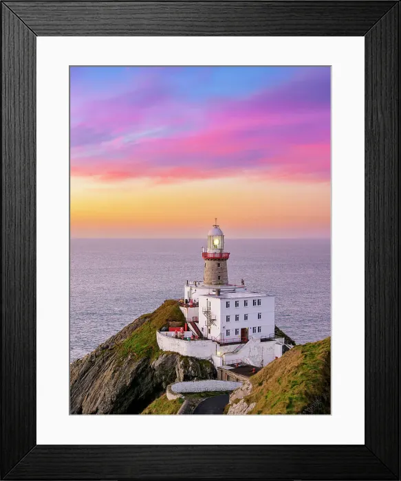 Framed Print : Baily Lighthouse at sunrise, Howth, County Dublin, Ireland Framed Print : Baily Lighthouse at sunrise, Howth, County Dublin, Ireland