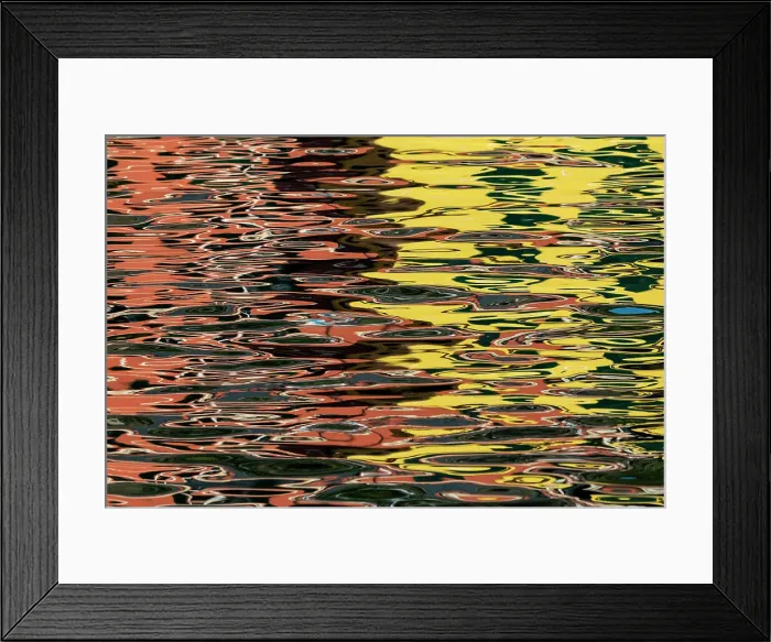 Framed Print : Abstract take on the reflection created by the colorful houses in Vernazza, Cinque Terre, during a spring sunset. Cinque Terre, Italy Framed Print : Abstract take on the reflection created by the colorful houses in Vernazza, Cinque Terre, during a spring sunset. Cinque Terre, Italy
