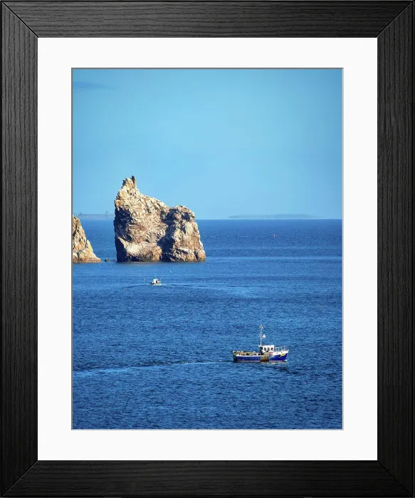 Framed Print : Fishing boat and Ireland's Eye Island, Howth, County Dublin, Ireland Framed Print : Fishing boat and Ireland's Eye Island, Howth, County Dublin, Ireland