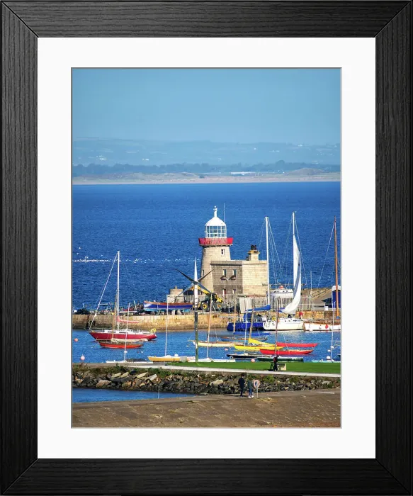 Framed Print : Howth Lighthouse and Harbour, elevated view, Howth, County Dublin, Ireland Framed Print : Howth Lighthouse and Harbour, elevated view, Howth, County Dublin, Ireland
