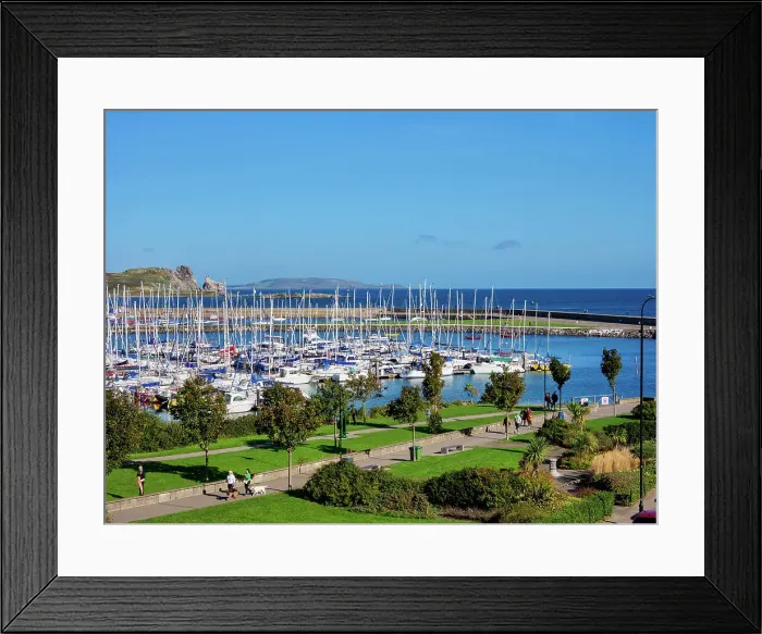 Framed Print : Howth Harbour, elevated view, Howth, County Dublin, Ireland Framed Print : Howth Harbour, elevated view, Howth, County Dublin, Ireland