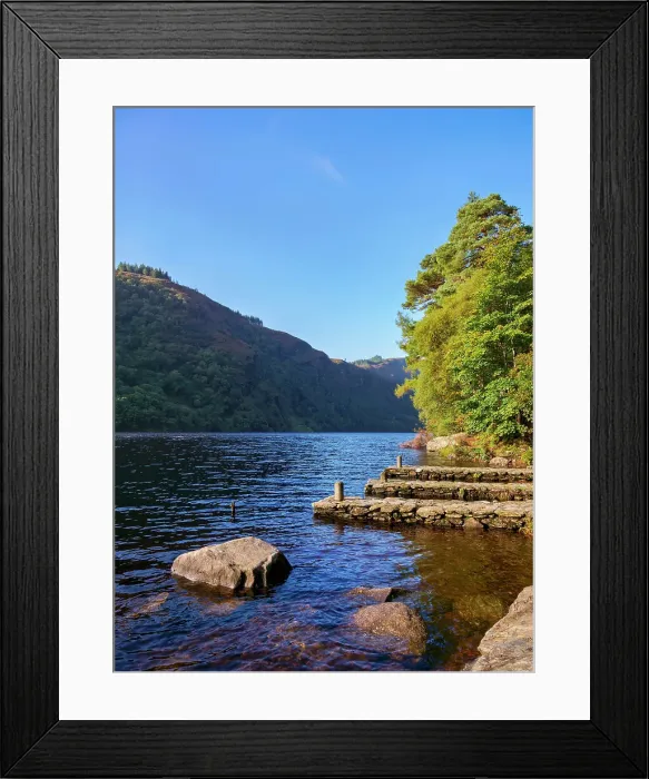 Framed Print : Landscape of the Upper Lake, Glendalough, County Wicklow, Ireland Framed Print : Landscape of the Upper Lake, Glendalough, County Wicklow, Ireland