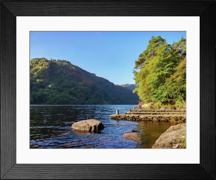 Framed Print : Landscape of the Upper Lake, Glendalough, County Wicklow, Ireland Framed Print : Landscape of the Upper Lake, Glendalough, County Wicklow, Ireland