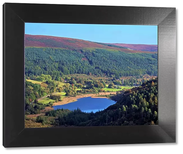 Lower Lake, elevated view, Glendalough, County Wicklow, Ireland