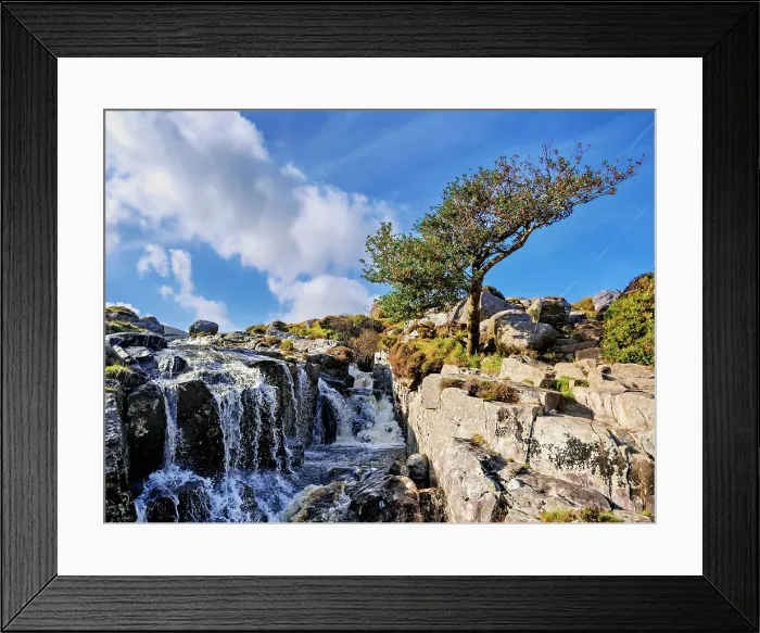 Framed Print : Waterfall at Glenealo Valley, Glendalough, County Wicklow, Ireland Framed Print : Waterfall at Glenealo Valley, Glendalough, County Wicklow, Ireland