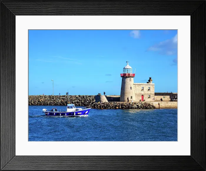 Framed Print : Fishing Boat in front of the Howth Lighthouse, Howth, County Dublin, Ireland Framed Print : Fishing Boat in front of the Howth Lighthouse, Howth, County Dublin, Ireland