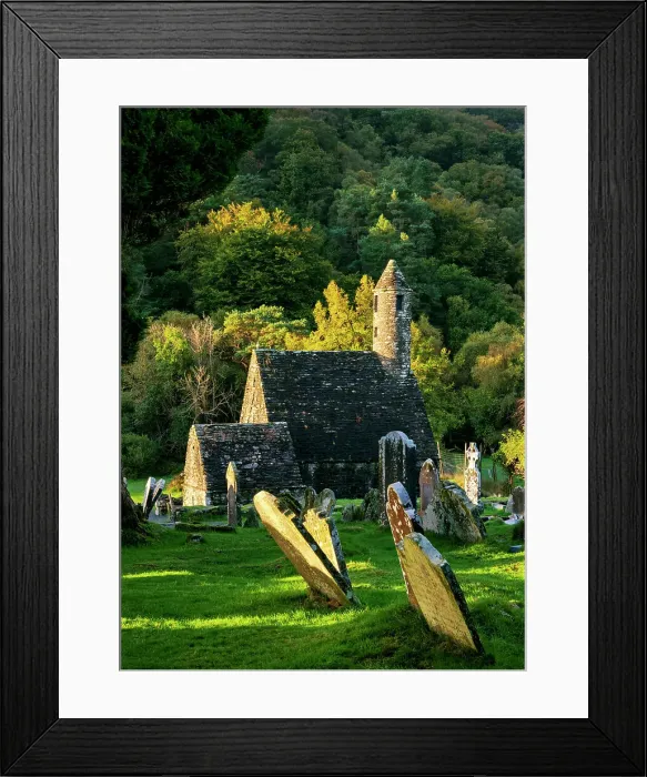 Framed Print : St. Kevin's Church, Early Medieval Monastic Settlement, Glendalough, County Wicklow, Ireland Framed Print : St. Kevin's Church, Early Medieval Monastic Settlement, Glendalough, County Wicklow, Ireland