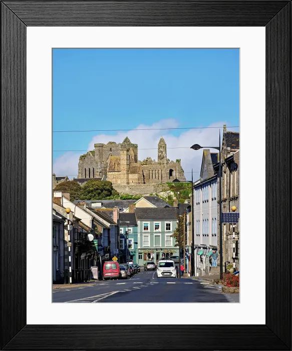 Framed Print : View over the town towards Rock of Cashel, Cashel, County Tipperary, Ireland Framed Print : View over the town towards Rock of Cashel, Cashel, County Tipperary, Ireland