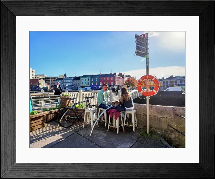 Framed Print : Al fresco cafe by the Shandon Bridge, Cork, County Cork, Ireland Framed Print : Al fresco cafe by the Shandon Bridge, Cork, County Cork, Ireland