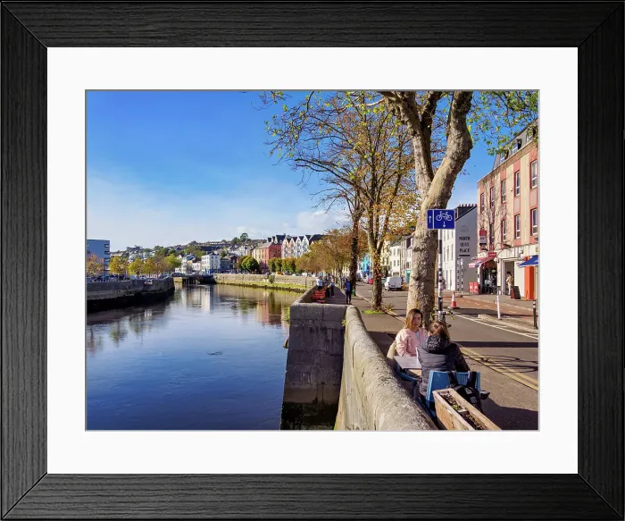 Framed Print : Al fresco cafe by the Shandon Bridge, Cork, County Cork, Ireland