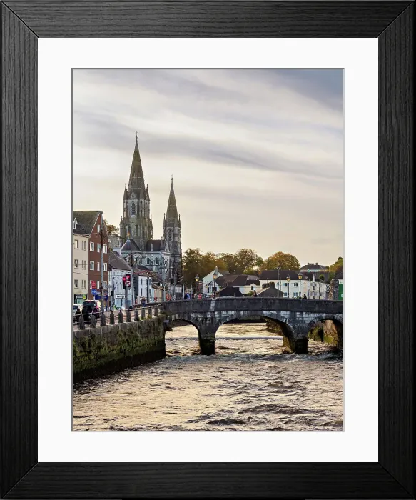 Framed Print : South Gate Bridge and Saint Fin Barre's Cathedral, Cork, County Cork, Ireland Framed Print : South Gate Bridge and Saint Fin Barre's Cathedral, Cork, County Cork, Ireland