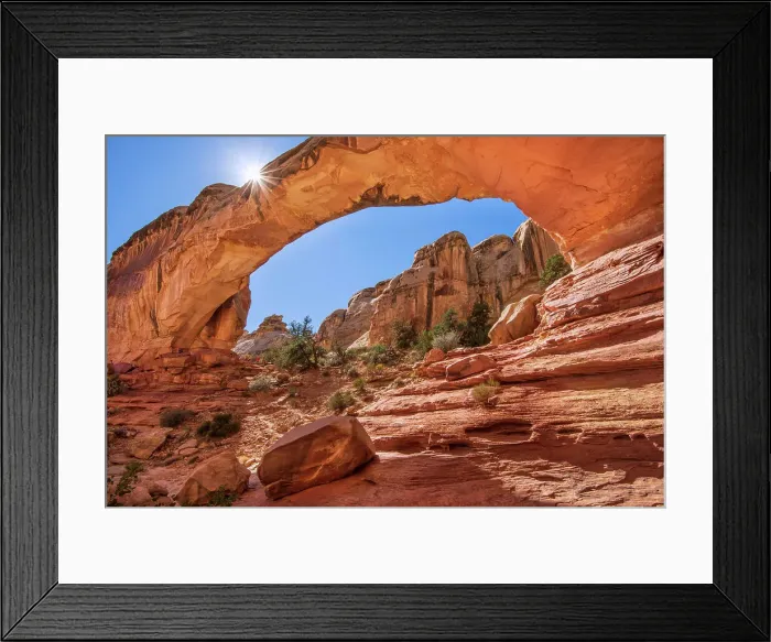 Framed Print : USA, Utah, Southwest, Colorado Plateau, Capitol Reef, National Park, Hickman Bridge Framed Print : USA, Utah, Southwest, Colorado Plateau, Capitol Reef, National Park, Hickman Bridge