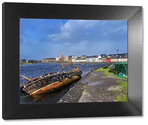 Shipwreck at Nimmo's Pier, Galway, County Galway, Ireland
