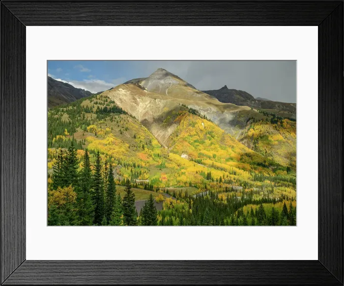 Framed Print : USA; Colorado; Rocky Mountains; San Juan Mountains; Million Dollar Highway; Ouray; Red Mountain pass Framed Print : USA; Colorado; Rocky Mountains; San Juan Mountains; Million Dollar Highway; Ouray; Red Mountain pass