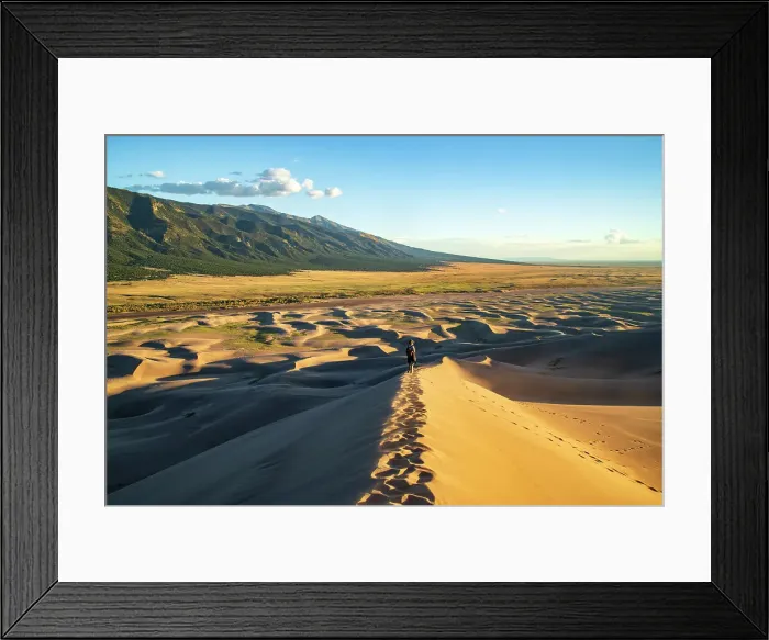 Framed Print : USA; Colorado, Great Sand Dunes National Park and Preserve Framed Print : USA; Colorado, Great Sand Dunes National Park and Preserve