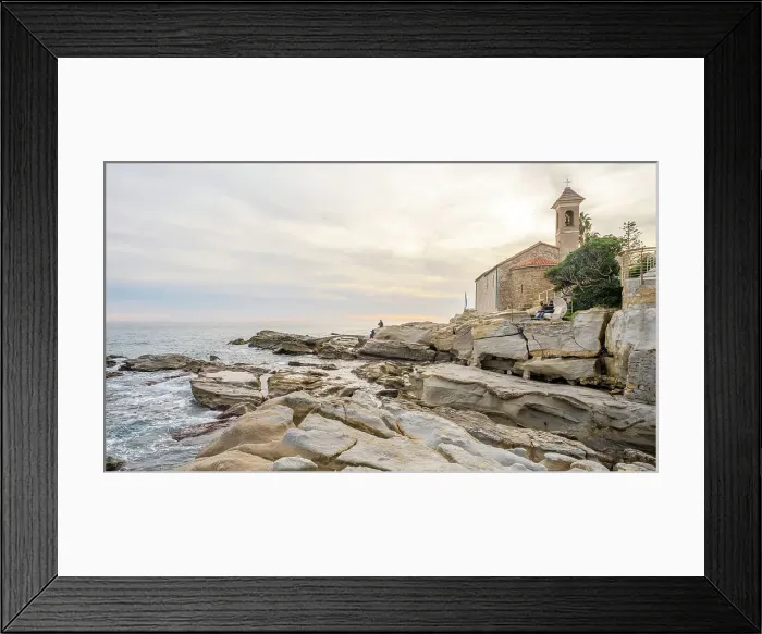 Framed Print : Europe, Italy, Liguria. The little church of Sant'Ampelio in Bordighera at sunset Framed Print : Europe, Italy, Liguria. The little church of Sant'Ampelio in Bordighera at sunset