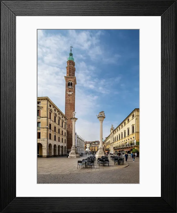 Framed Print : Piazza dei Signori with Torre Bissara clock tower, Vicenza, Veneto, Italy Framed Print : Piazza dei Signori with Torre Bissara clock tower, Vicenza, Veneto, Italy