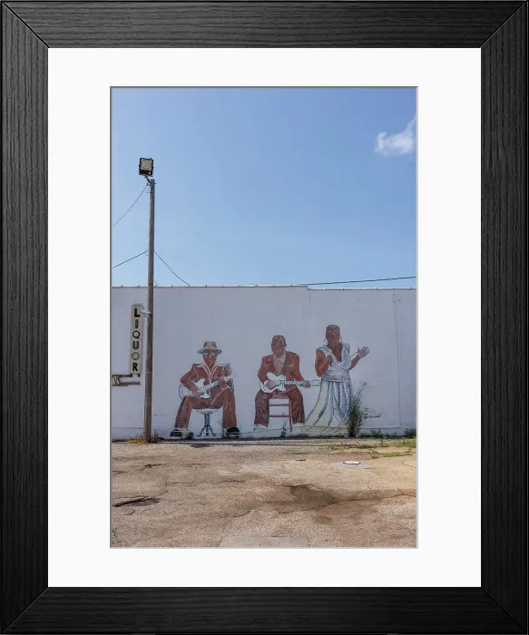 Framed Print : Blues Mural, Clarksdale musicians John Lee Hooker, Muddy Waters, Big Mama Thornton, Clarksdale, Mississippi, USA Framed Print : Blues Mural, Clarksdale musicians John Lee Hooker, Muddy Waters, Big Mama Thornton, Clarksdale, Mississippi, USA