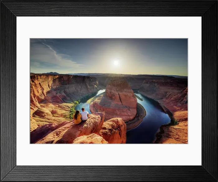 Framed Print : USA, Arizona, Page, elevated view of the Horse Shoe Bend at sunset Framed Print : USA, Arizona, Page, elevated view of the Horse Shoe Bend at sunset