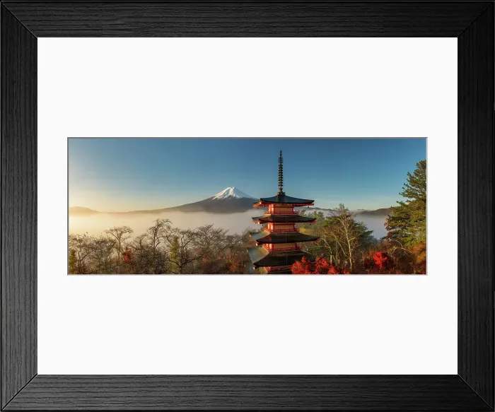Framed Print : Mist Below Mt. Fuji & Chureito Pagoda, Fujiyoshida, Yamanashi Prefecture, Japan Framed Print : Mist Below Mt. Fuji & Chureito Pagoda, Fujiyoshida, Yamanashi Prefecture, Japan
