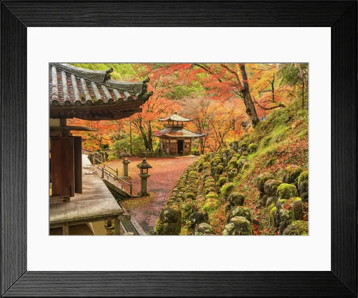 Framed Print : Stone statues at Otagi Nenbutsu ji Temple in Autumn, Arashiyama Sagano area, Kyoto, Japan Framed Print : Stone statues at Otagi Nenbutsu ji Temple in Autumn, Arashiyama Sagano area, Kyoto, Japan