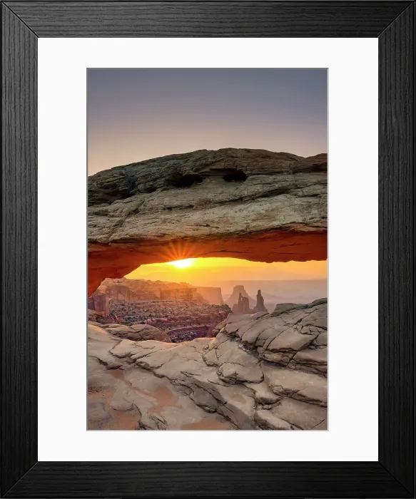 Framed Print : USA, Utah, Mesa arch rock formation in the Canyonlands National Park at sunrise Framed Print : USA, Utah, Mesa arch rock formation in the Canyonlands National Park at sunrise