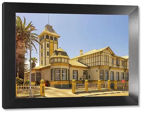 Namibia, Swakopmund, German-style Woermannhaus built in 1905 as the main offices of the Damara & Namaqua Trading Company and declared a national monument and restored in 1976