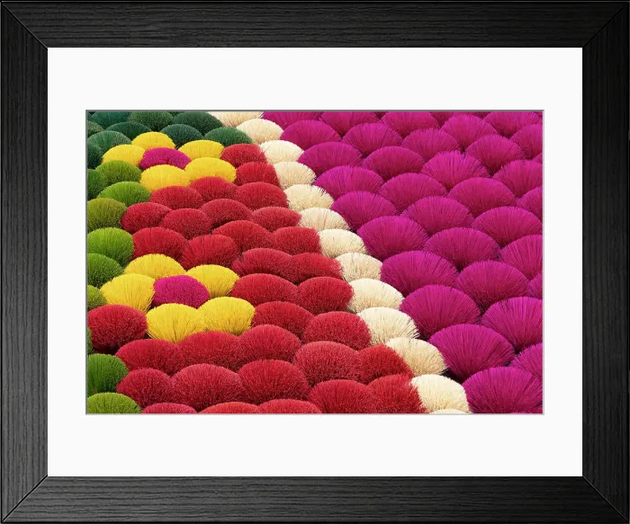Framed Print : Vietnam, Hanoi, Quang Phu Cau village, Incense sticks Framed Print : Vietnam, Hanoi, Quang Phu Cau village, Incense sticks