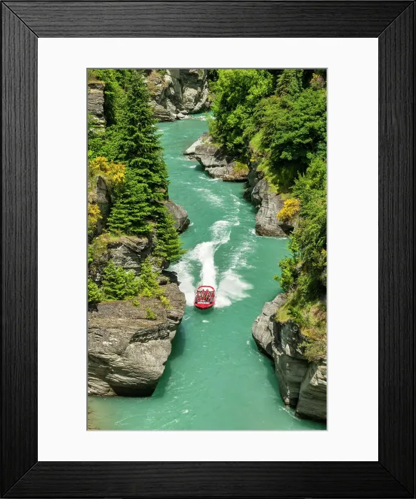 Framed Print : Jet Boat on Shotover River, South Island, New Zealand Framed Print : Jet Boat on Shotover River, South Island, New Zealand