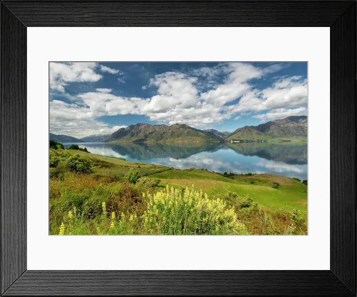 Framed Print : Lake Hāwea Reflections, South Island, New Zealand