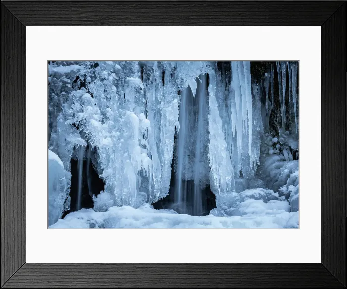 Framed Print : Ice formations in Glyn Tarell, Brecon Beacons National Park, Powys, Wales Framed Print : Ice formations in Glyn Tarell, Brecon Beacons National Park, Powys, Wales