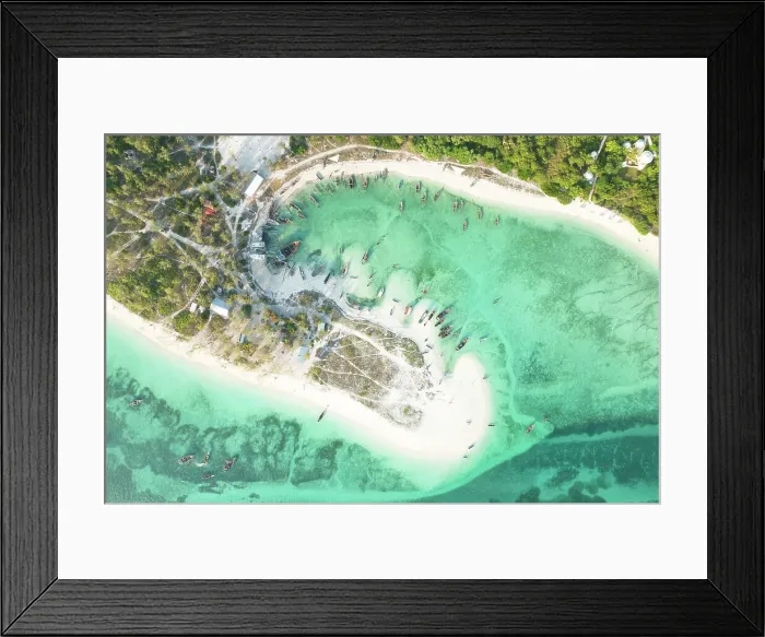 Framed Print : Fishermen boats called Dhows, anchored near the beach, Zanzibar, Tanzania Framed Print : Fishermen boats called Dhows, anchored near the beach, Zanzibar, Tanzania