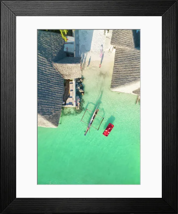 Framed Print : a small beach with Dhow, Zanzibar, Tanzania Framed Print : a small beach with Dhow, Zanzibar, Tanzania
