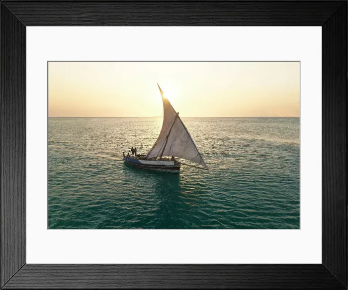 Framed Print : typical fisherman boat called Dhow, Zanzibar, Tanzania Framed Print : typical fisherman boat called Dhow, Zanzibar, Tanzania