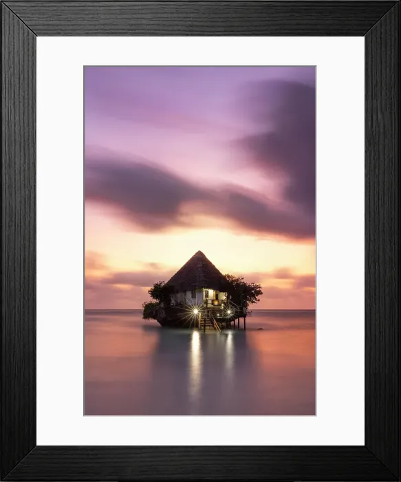 Framed Print : The Rock, during a winter sunrise, Zanzibar, Tanzania Framed Print : The Rock, during a winter sunrise, Zanzibar, Tanzania