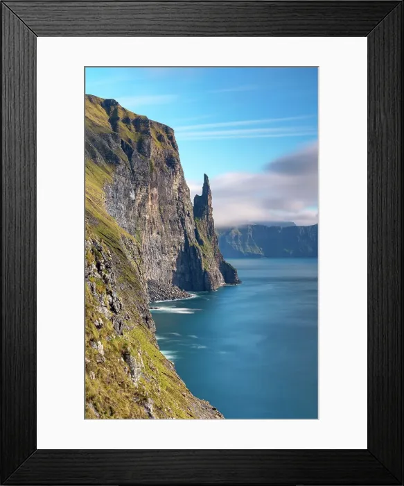 Framed Print : Trollkonufingur or Witches Finger, Sandavagur, Vagar, Faroe Islands, Denmark Framed Print : Trollkonufingur or Witches Finger, Sandavagur, Vagar, Faroe Islands, Denmark