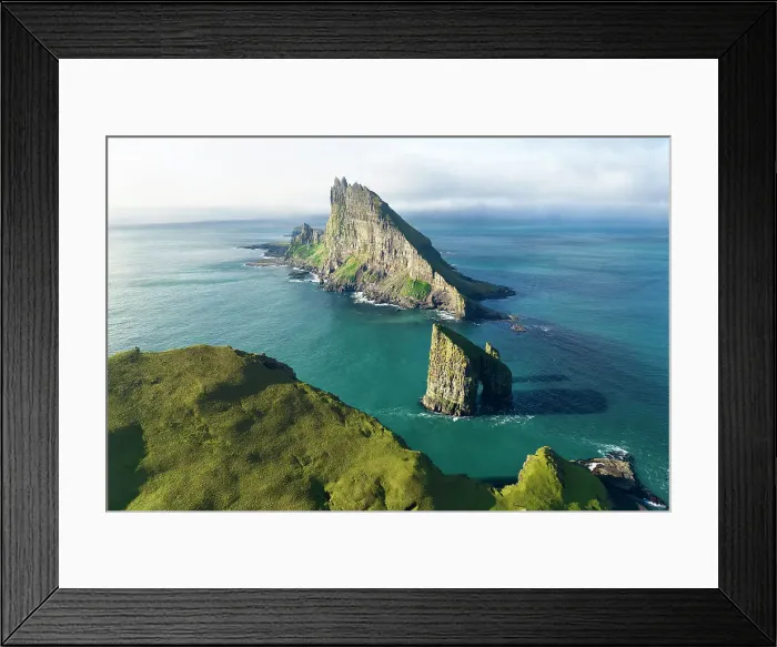Framed Print : Tindholmur and Draganir islands during an autumn day, Sorvagur, Faroe Island Framed Print : Tindholmur and Draganir islands during an autumn day, Sorvagur, Faroe Island