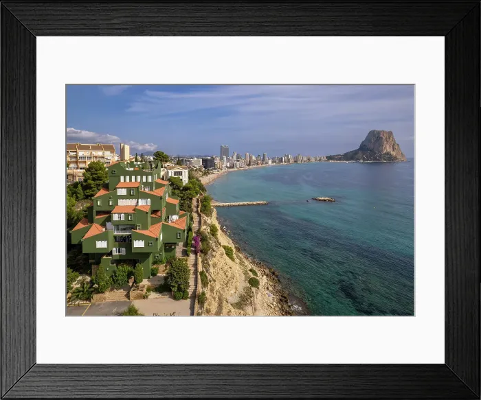 Framed Print : Aerial view of Calpe, Costa Blanca, Valencian Community, Spain Framed Print : Aerial view of Calpe, Costa Blanca, Valencian Community, Spain