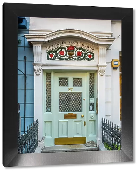 Doorway, Kensington, London, England, UK