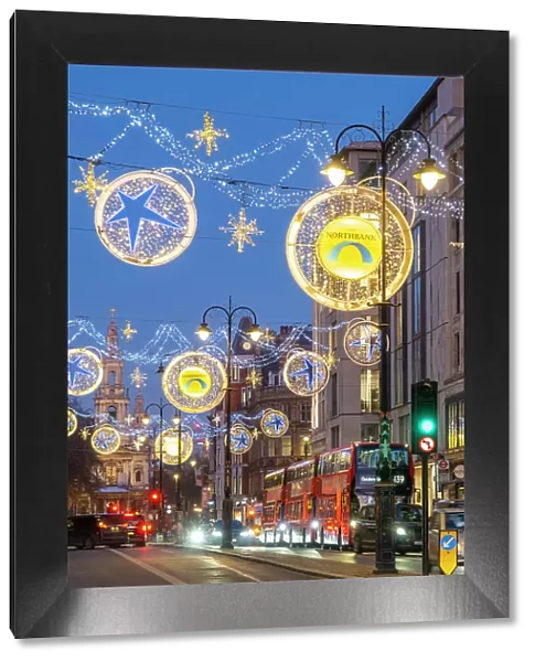 Christmas lights, Strand, London, England, UK
