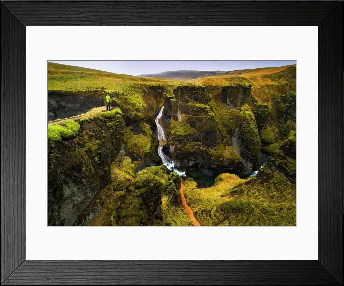 Framed Print : Fjadrargljufur canyon and its waterfall, Kirkjubajarklaustur, southern Iceland, Iceland (MR) Framed Print : Fjadrargljufur canyon and its waterfall, Kirkjubajarklaustur, southern Iceland, Iceland (MR)