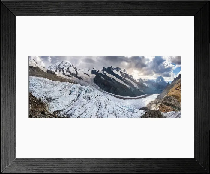 Framed Print : surface of Gornergrat glacier during summer and Matterhorn mountain, Zermatt, Canton of Valais, Visp, Switzerland Framed Print : surface of Gornergrat glacier during summer and Matterhorn mountain, Zermatt, Canton of Valais, Visp, Switzerland