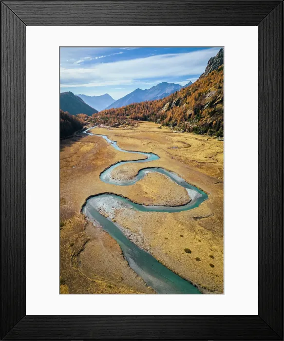 Framed Print : winding Duino river in Preda Rossa valley. Val Masino, Sondrio province, Lombardy, Italy Framed Print : winding Duino river in Preda Rossa valley. Val Masino, Sondrio province, Lombardy, Italy