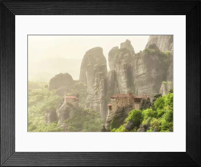 Framed Print : The Monastery of Agios Nikolaos during sunset in Meteora, Kalabaka, Tessaglia, Greece Framed Print : The Monastery of Agios Nikolaos during sunset in Meteora, Kalabaka, Tessaglia, Greece